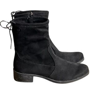 Bussola Stacy Black Microtec Ankle Boot, New in Box